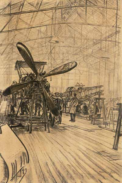 An Aeroplane on the Stocks